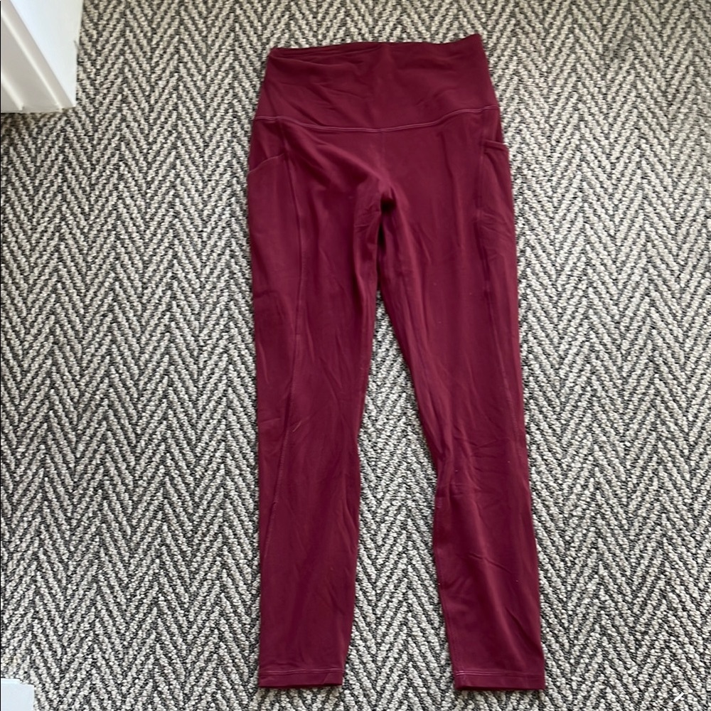 Lululemon Athletica Burgundy Leggings